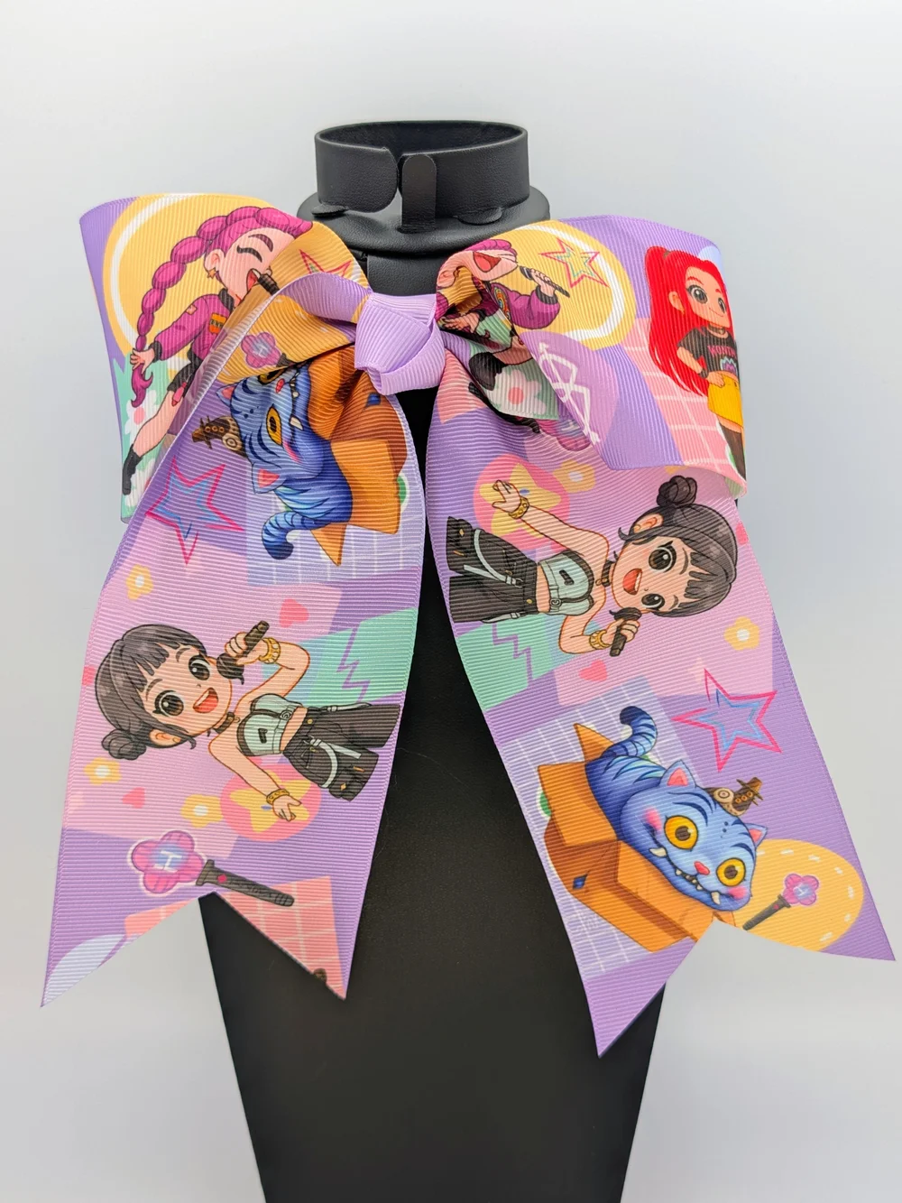 Kids Purple Kpop Demon Hunters Huntrix Hair Bow
